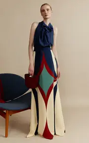 [CLO] Haley Draped Silk Top