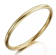 Bangles 18k Yellow Gold Filled Solid Baby Child Teen Size Golf Cuff Bracelets