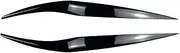 mknvu Headlight Eyebrow Trim,Fit For Ford, Fiesta MK6.5 2013-2017 Carbon Fiber Look Headlamp Eyelid Front Head Light Lamp Cover Brow Strip Headlight Eyebrow Strips(Glossy Black)