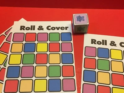 Bears Roll & Cover Game (4 Players) - Laminated - Pre school Kindergarten