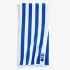 Solid & Striped Cotton Lapis Blue/White Striped Large Beach Towel