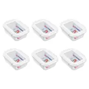 6PK Lemon & Lime Yorkshire Durable Glass Fresh Lock Food Storage Container 375ml