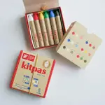 【KITPAS】日本製環保無毒水彩米蠟筆-6支組(水彩蠟筆、浴室蠟筆、兒童蠟筆)