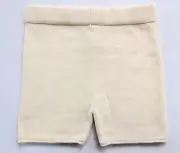 En. The Label Kid's Elastic Waistband Solid Knit Bike Short LB3 Beige Size 5Y