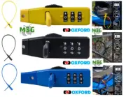 Oxford Combi Zip Tie Helmet Lock / Cycle / Bike Security - Black, Yellow or Blue