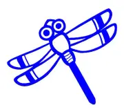 10cm DRAGONFLY baby kids room wall tile art,window,car decal sticker.26 colours!