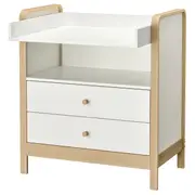 ÄLSKVÄRD changing table/chest of drawers, birch/white