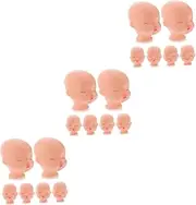[Hohopeti] Kewpie Doll 30 Pcs Vinyl Doll Head Doll Body Parts Keychain DIY Doll Heads Toys Mini Doll Parts Doll House Material Mini Doll Heads Tiny Doll Handmade Doll Heads DIY Doll Heads for Craft