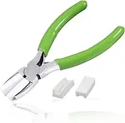 LEONTOOL 5 Inches Double Nylon Jaw Pliers Flat Nose Pliers for Jewelry Making with 2 Replacement Nylon Jaws Parallel Plier Soft Jaw Plier Jewelry Making Tools for Beading Wire Shaping DIY Hobby