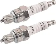 2Pcs Metal Spark Plug A7TC 10mm Compatible with Dirt Bike Moped GY6 50cc-150cc Scooter