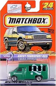 Matchbox Speedy Delivery Chevy Transport National Rental Car Airport Shuttle Bus Green 24