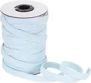 uxcell Non-Slip Elastic Band, 1cm x 18m Light Blue Polyester Silicone Stretch Band Silicone Grip for Clothing Accessories Wigs