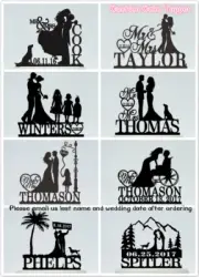 Personalised Wedding Cake Topper Mr Mrs Bride And Groom Family Funny Unique