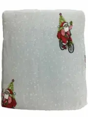 Threshold Flannel Sheet Set Gray & Red Christmas Santa Full Bed Sheets, Bedding