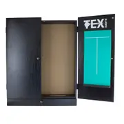 Tex Darts World First Black Dart Board Cabinet with Storage Drawer