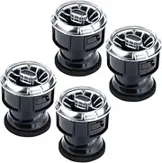 Car LED Dashboard AC Air Condition Vent Outlet Turbo Compatible For Jeep Compatible For Wrangler JK 2007-2017(Black)