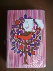 VTG Pinnocle Sealed Playing Cards Deck Apple Tree Red Cardinal Pink Purple Color