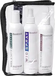 (Pack of 3) - Brandywine Maintenance Kit, Non-Static Shampoo, Revitalising Conditioner & Wig Spray 240ml each