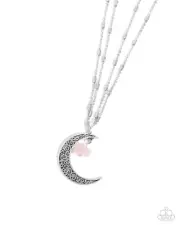 Paparazzi Crescent Charm Pink Necklace NWT