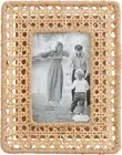Mud Pie Small Woven Cane Frame; 9" X 7"