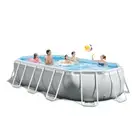 Intex Prism Frame Oval 5.03m Outdoor Above Ground Swimming Pool Set w/ Filter