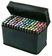 80PCS Dual Head Black Marker Pen Set with 80 Colors, Double Markers, Ideal for Sketching, Drawing, Crafting