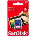 SANDISK SD 16G 16GB CLASS4 SDHC 記憶卡 台灣公司貨 終身保固【台中恐龍電玩】