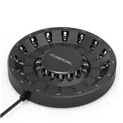 16 Bay AA AAA Battery Charger (Updated, High Speed Charging) with Smart LED