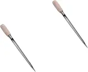 FONDOTIN 2pcs Multi Functional Stainless Steel Grain Sampling Tool Corn Wheat and Rice Probe with Wooden Skid Handle for Accurate Soil and Grain Testing
