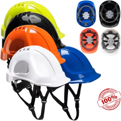 Portwest PS55 Endurance Helmet Vented Wheel Ratchet Chin Strap Safety Hard Hat