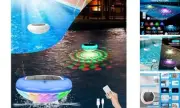 Solar Pool Lights, 2600mAh USB Rechargeable Floating Pool Lights, 6.7" 1 PCS