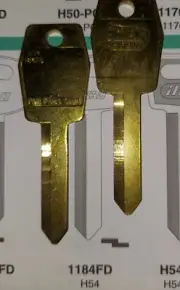 Ford, Lincoln, Mercury, 1184FD, 184FD, H54, HFD11, Vintage Key Blank.