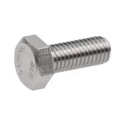 Hex Head Screws Bolts 304 Stainless Steel Metric Flat Hexagon Coarse Threaded Machine Cap Fully Thread Assortment SUS Storage Silver M10x20mm 40X