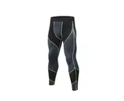 Men'S Compression Pants Workout Running Tights Leggings - Black Grey+Green