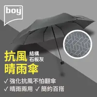 在飛比找PChome24h購物優惠-【德國boy】三折防風晴雨傘_(結構-石板灰)