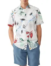 [Rodd & Gunn] Medlands Beach Short Sleeve Shirt in Chalk
