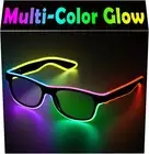 Led Light up Glasses Multi-Color Glow in the Dark Neon Glasses for Rave Party, E