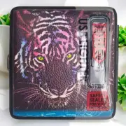 Cigarette Case with USB Rechargeable Lighter – Rainbow Tiger Fits 20 King Size