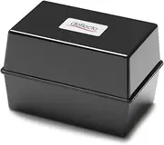 Deflecto Value Size 6 x 4 Index Card Box - Black, 152 x 102 mm