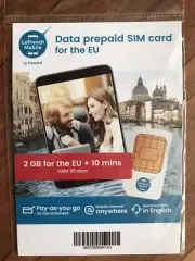 LeFrenchMobile prepaid EU SIM - 2GB data, 10mins Calls/SMS, 90 Days Validity