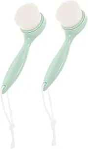 CALLARON Skin Care Brush Set 2pcs Facial Exfoliator Brush for Cleansing Cleaning Soft Bristles