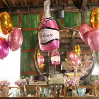 在飛比找ETMall東森購物網優惠-香檳酒杯鋁膜氣球生日開業party酒會派對鋁箔氣球布置酒吧K
