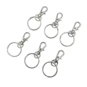 100 Pcs Swivel Snap Hooks with Key Rings,Metal Lanyard Keychain Hooks Lobster...