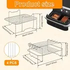 2 Pcs Air Fryer Racks 304 Stainless Steel Skewer Rack for Air Fryer Metal tobHi