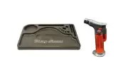 blazy susan Plastic Rolling Tray BLACK+jet flame torch refillable(RED)