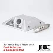 JEOC 20 Degree Road Monitoring Prism, Cat eye Dual Aluminum Coated Reflectors