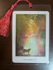 "FLEXIBILITY" Bookmark Oracle Sacred Deck Card NEW Destiny Gift Tarot Art TIGER