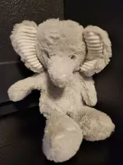 Carters Baby Elephant Plush 10" Gray Stuffed Toy Ribbed Corduroy Ears 2019