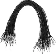 Gogogmee 100 Pcs Elastic Cord Mask Handmade Hair Rope Soft Elastic Band Rope Clothes Elastic Ropes Fixing Ropes Elastic Barbed Cords Elastic Stretch Band Polypropylene Black