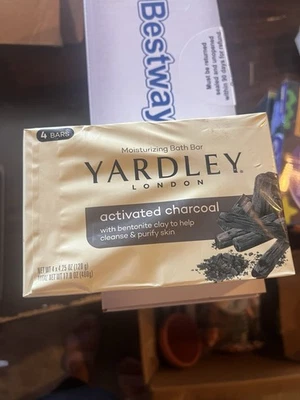 Pack Of 4 Yardley Charcoal Bar Soap -package Is Closed
